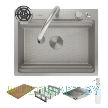 Кухонная мойка Roxen Stage Plus 560250-60-S (текстурный сатин, многофункциональная)